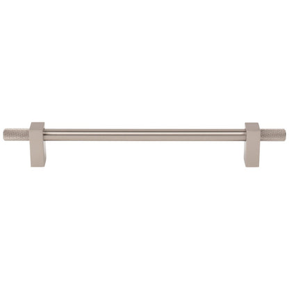 96 mm Center-to-Center Satin Nickel Larkin 4 Knurled Ends Cabinet Bar Pull