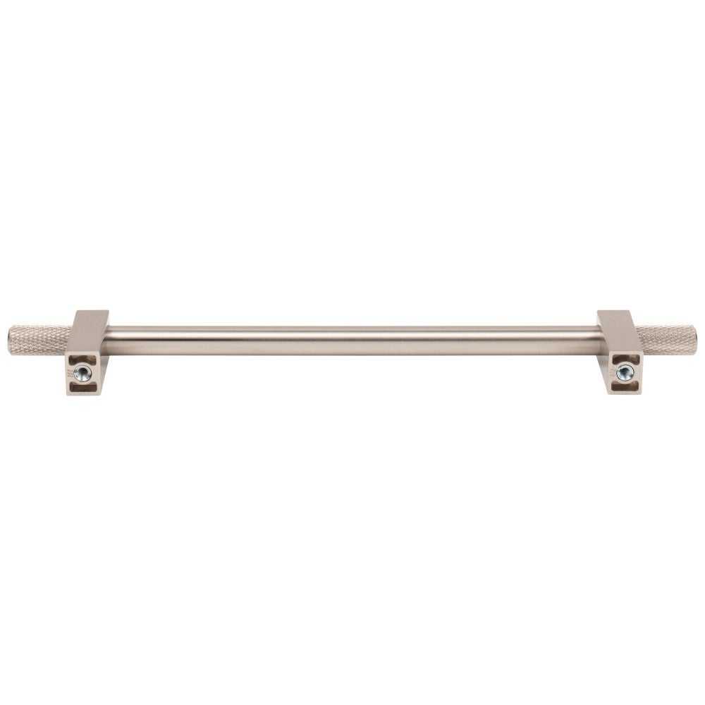 96 mm Center-to-Center Satin Nickel Larkin 4 Knurled Ends Cabinet Bar Pull