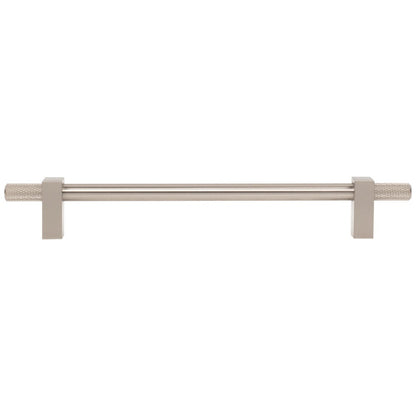 96 mm Center-to-Center Satin Nickel Larkin 4 Knurled Ends Cabinet Bar Pull