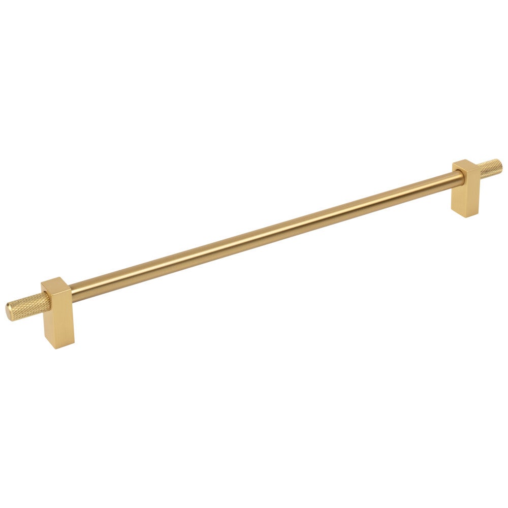 96 mm Center-to-Center Satin Nickel Larkin 4 Knurled Ends Cabinet Bar Pull