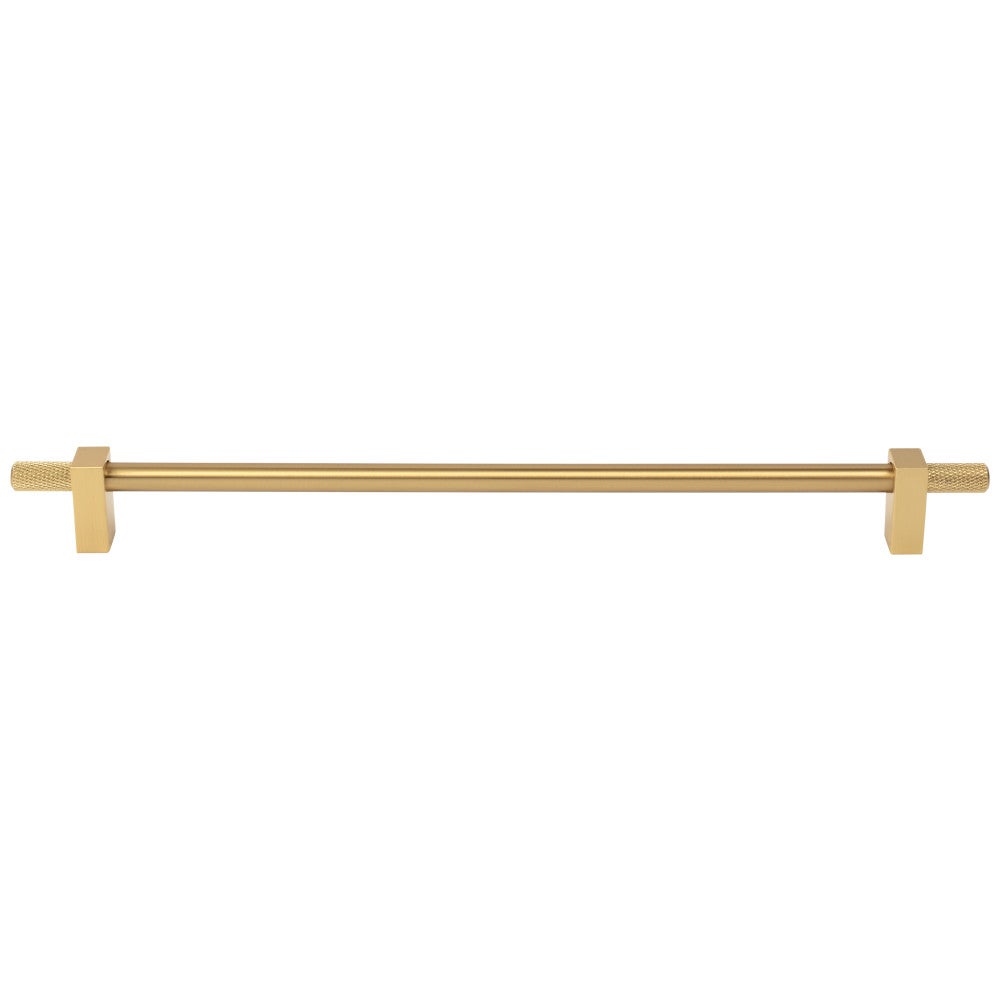 96 mm Center-to-Center Satin Nickel Larkin 4 Knurled Ends Cabinet Bar Pull