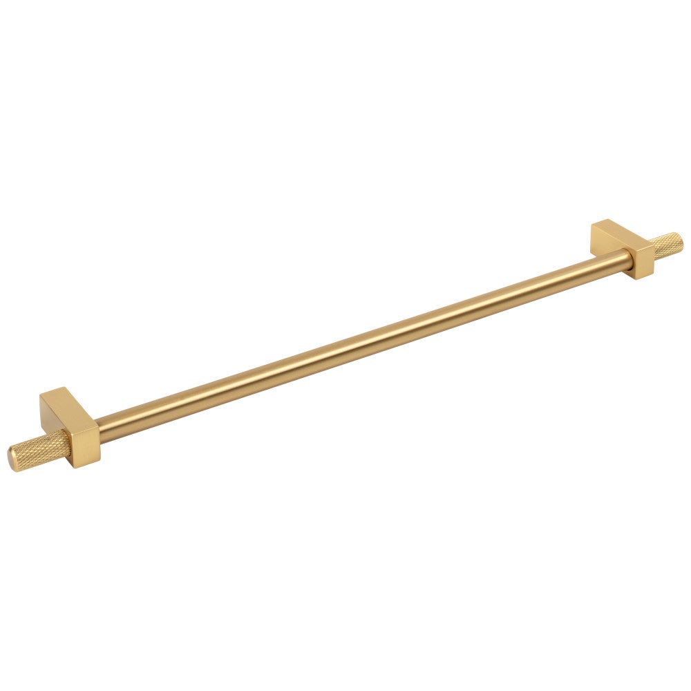 96 mm Center-to-Center Satin Nickel Larkin 4 Knurled Ends Cabinet Bar Pull