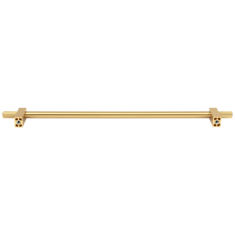 96 mm Center-to-Center Satin Nickel Larkin 4 Knurled Ends Cabinet Bar Pull