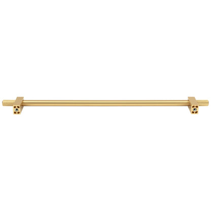 96 mm Center-to-Center Satin Nickel Larkin 4 Knurled Ends Cabinet Bar Pull