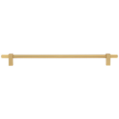 96 mm Center-to-Center Satin Nickel Larkin 4 Knurled Ends Cabinet Bar Pull
