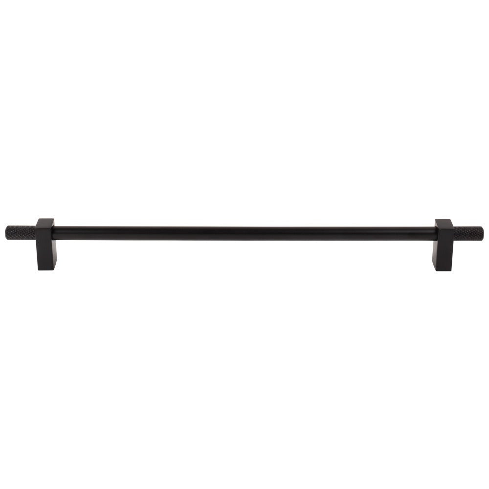 96 mm Center-to-Center Satin Nickel Larkin 4 Knurled Ends Cabinet Bar Pull