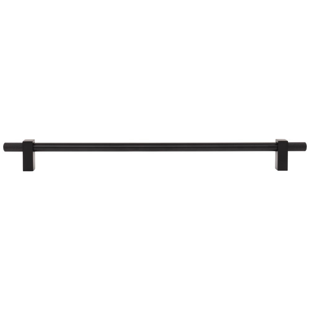96 mm Center-to-Center Satin Nickel Larkin 4 Knurled Ends Cabinet Bar Pull