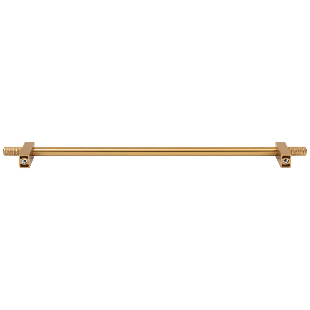 96 mm Center-to-Center Satin Nickel Larkin 4 Knurled Ends Cabinet Bar Pull
