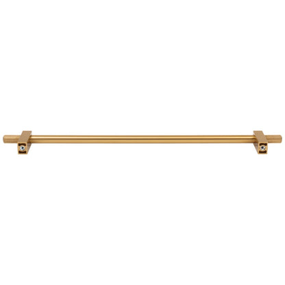 96 mm Center-to-Center Satin Nickel Larkin 4 Knurled Ends Cabinet Bar Pull