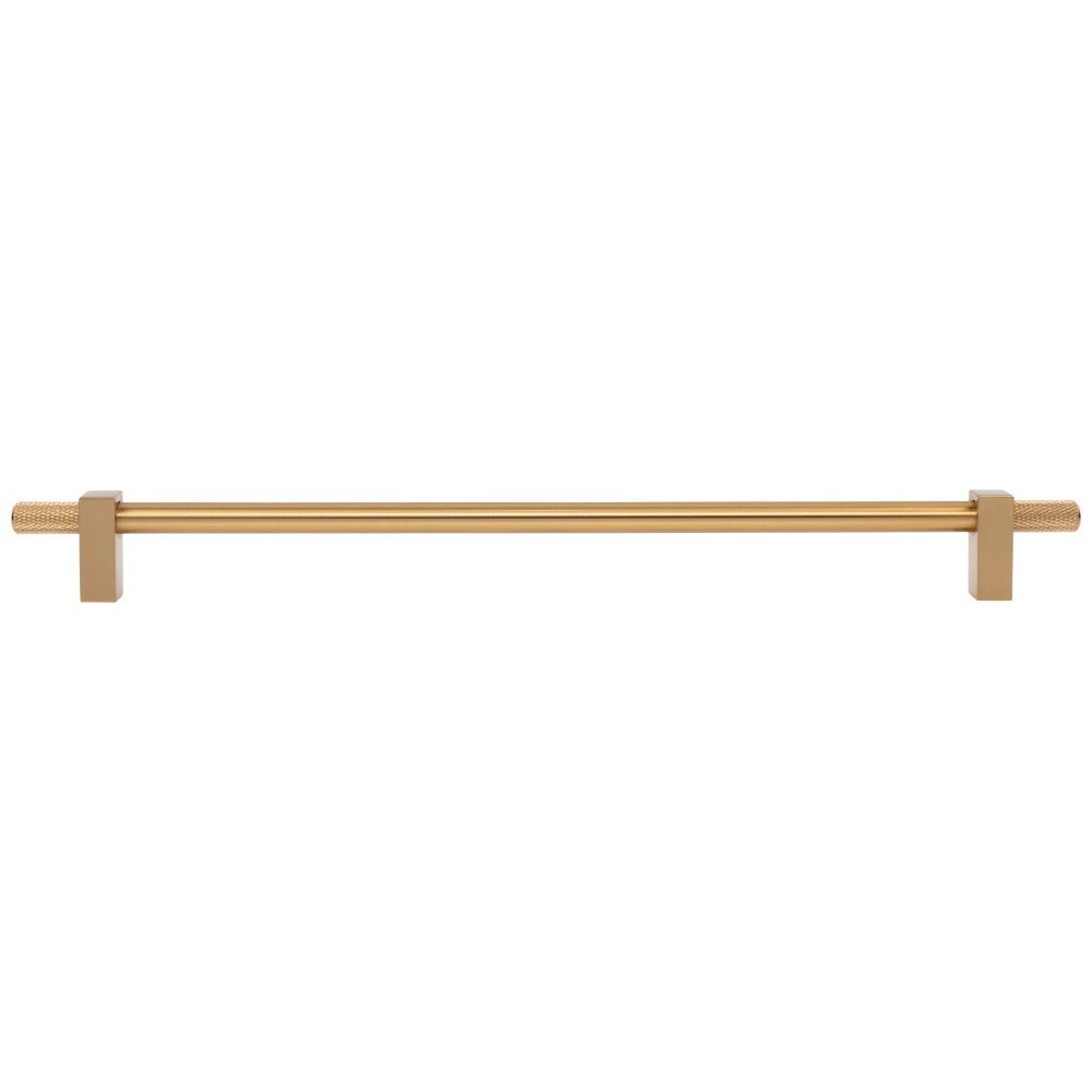 96 mm Center-to-Center Satin Nickel Larkin 4 Knurled Ends Cabinet Bar Pull