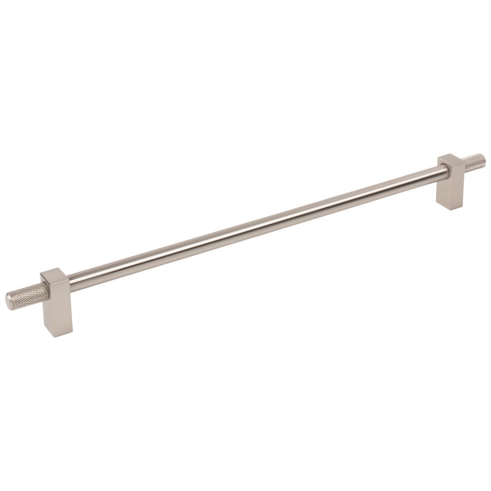 96 mm Center-to-Center Satin Nickel Larkin 4 Knurled Ends Cabinet Bar Pull