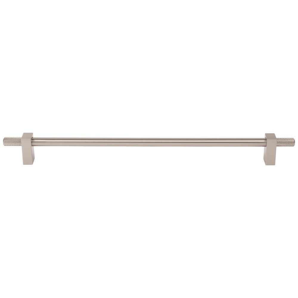 96 mm Center-to-Center Satin Nickel Larkin 4 Knurled Ends Cabinet Bar Pull