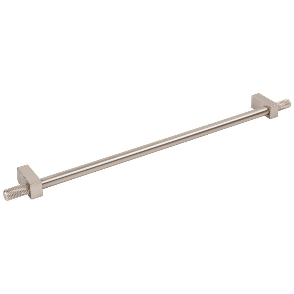 96 mm Center-to-Center Satin Nickel Larkin 4 Knurled Ends Cabinet Bar Pull