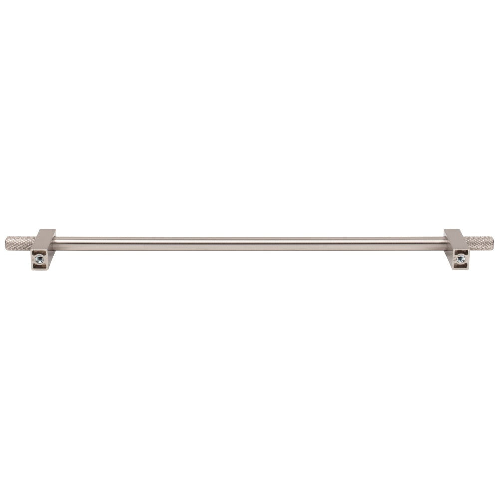 96 mm Center-to-Center Satin Nickel Larkin 4 Knurled Ends Cabinet Bar Pull
