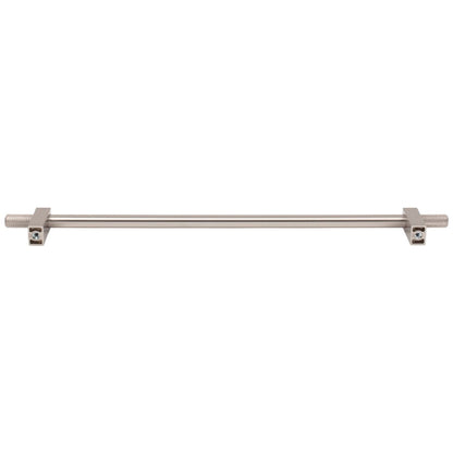96 mm Center-to-Center Satin Nickel Larkin 4 Knurled Ends Cabinet Bar Pull