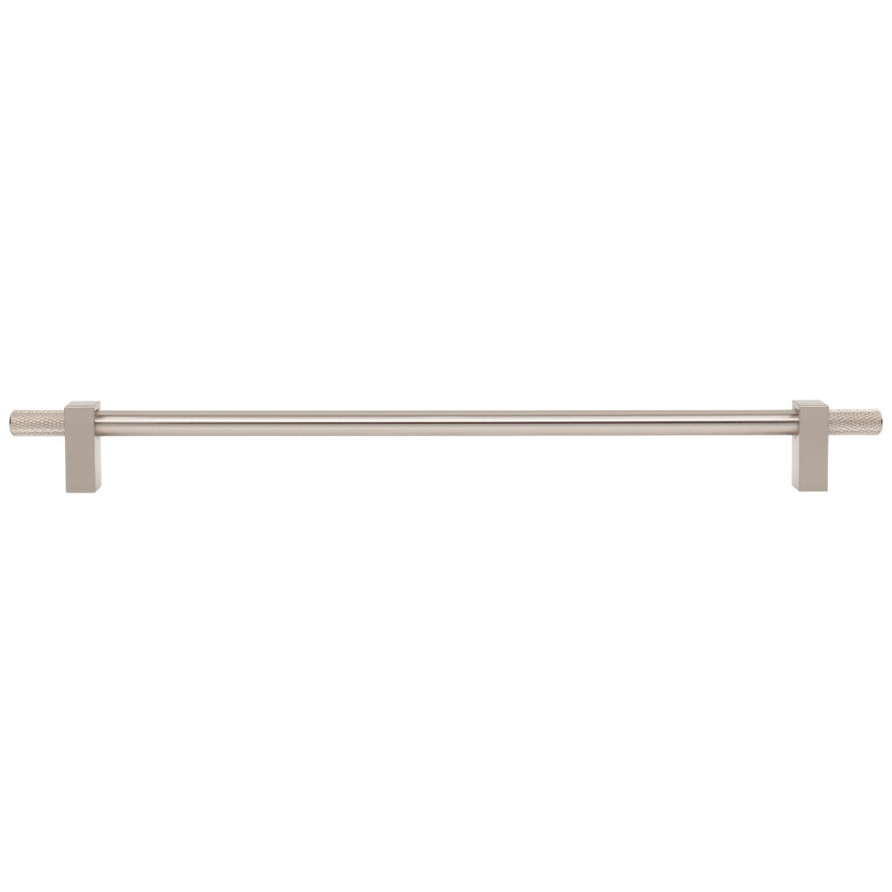 96 mm Center-to-Center Satin Nickel Larkin 4 Knurled Ends Cabinet Bar Pull