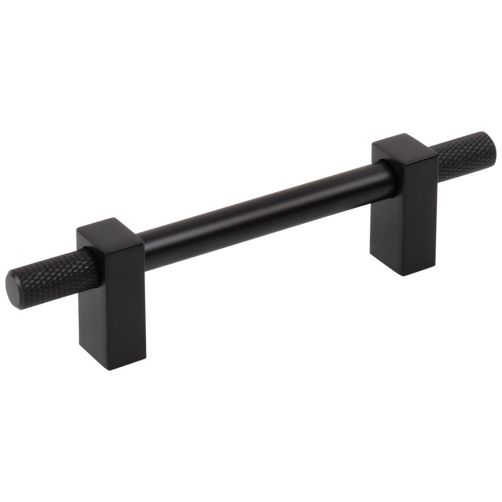 96 mm Center-to-Center Satin Nickel Larkin 4 Knurled Ends Cabinet Bar Pull