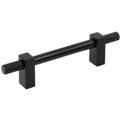 96 mm Center-to-Center Satin Nickel Larkin 4 Knurled Ends Cabinet Bar Pull
