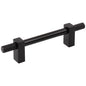 96 mm Center-to-Center Satin Nickel Larkin 4 Knurled Ends Cabinet Bar Pull