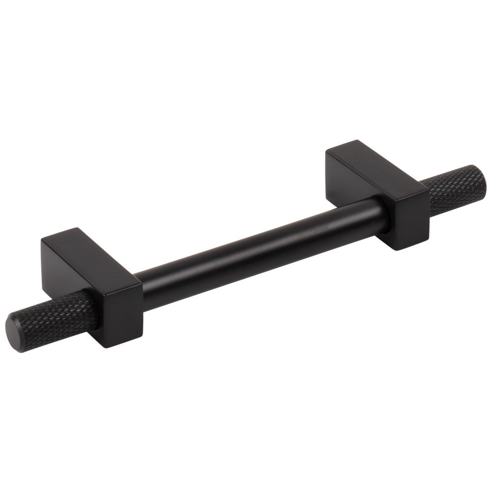 96 mm Center-to-Center Satin Nickel Larkin 4 Knurled Ends Cabinet Bar Pull