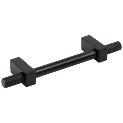 96 mm Center-to-Center Satin Nickel Larkin 4 Knurled Ends Cabinet Bar Pull