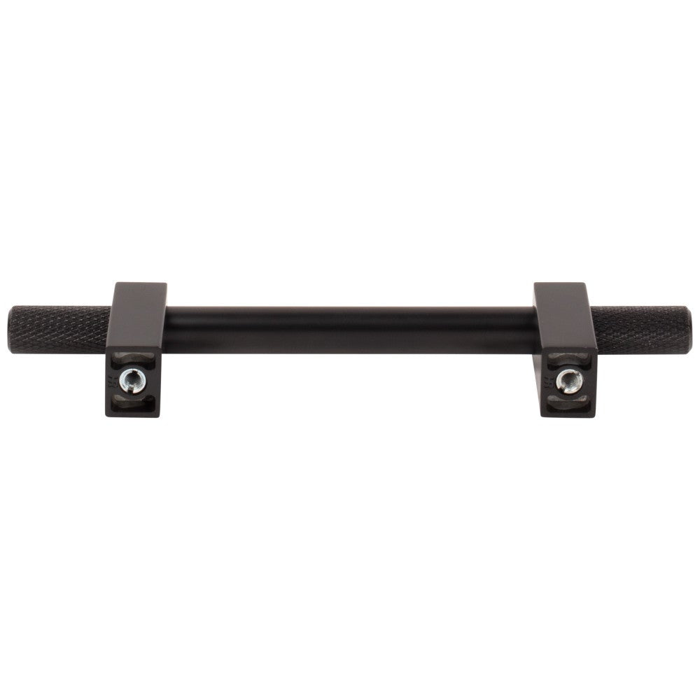 96 mm Center-to-Center Satin Nickel Larkin 4 Knurled Ends Cabinet Bar Pull