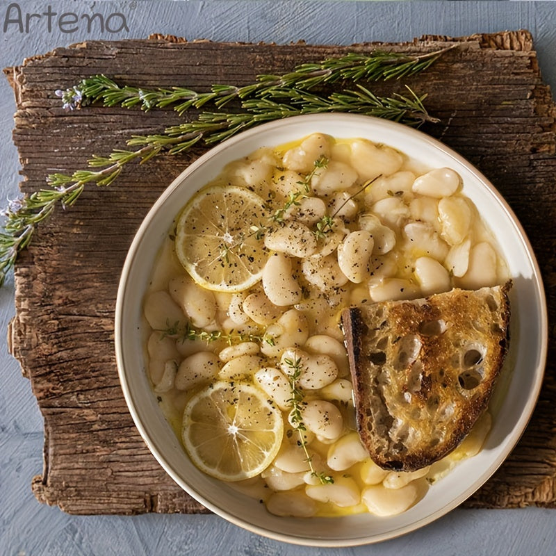 Artena Embossed Damask 24cm Large Ceramic Pasta Bowl | Kitchen + Metal