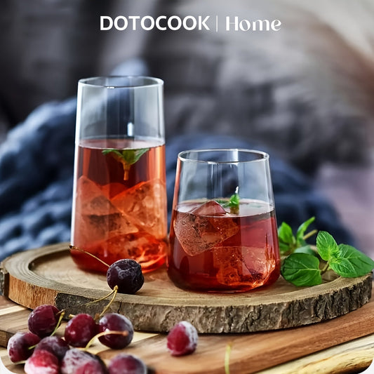 Set of 6 DOTOCOOK Highball Glasses - 15.5 oz Multipurpose Glass