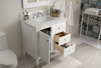 Palisades 36" Single Vanity Cabinet, Bright White