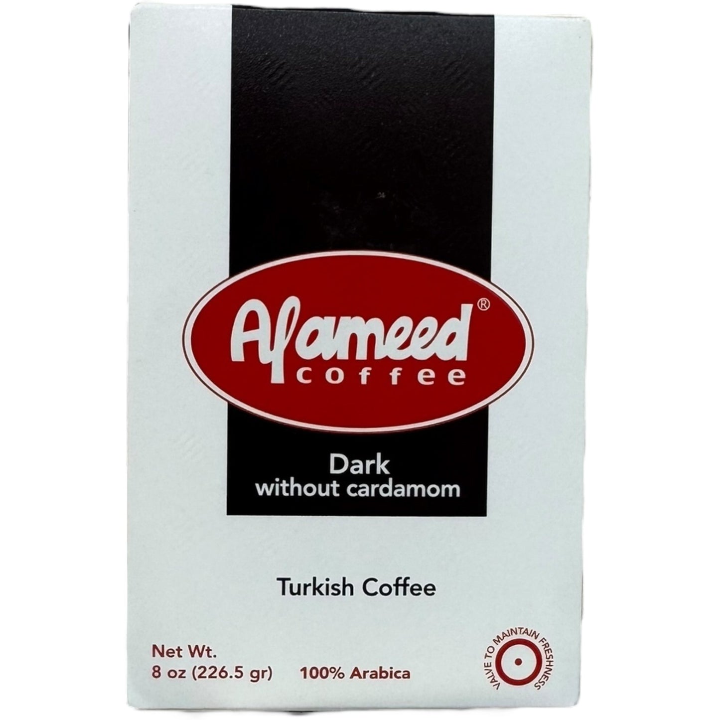 Alameed Dark Turkish Coffee Without Cardamom - Authentic Flavor, Rich Aroma, 100g