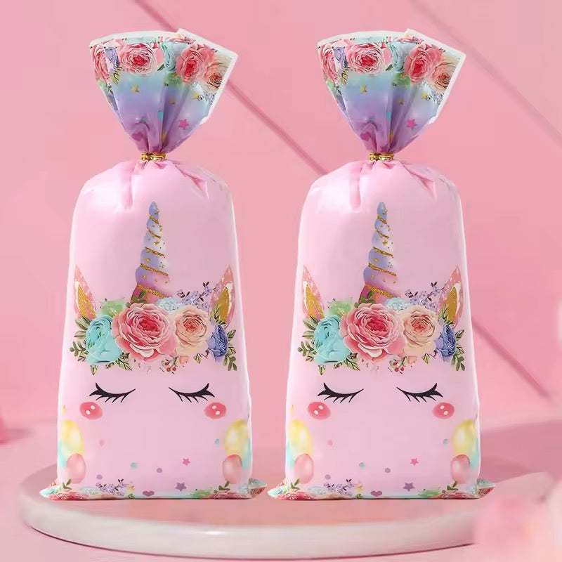Unicorn Party Favor Bags - Kids Birthday Treat Bags 10-Pack
