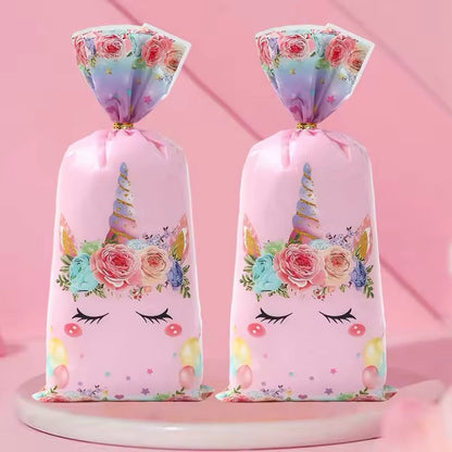 Unicorn Party Favor Bags - Kids Birthday Treat Bags 10-Pack