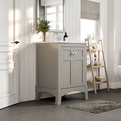 Eviva New York Bath Vanity with Carrara Marble Top and Undermount Porcelain Sink (24"-36")