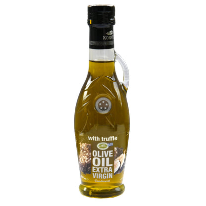 KORVEL Greek Extra Virgin Olive Oil with Truffle-flavored, Amphora 8.45 fl oz (250ml) - 6 pack