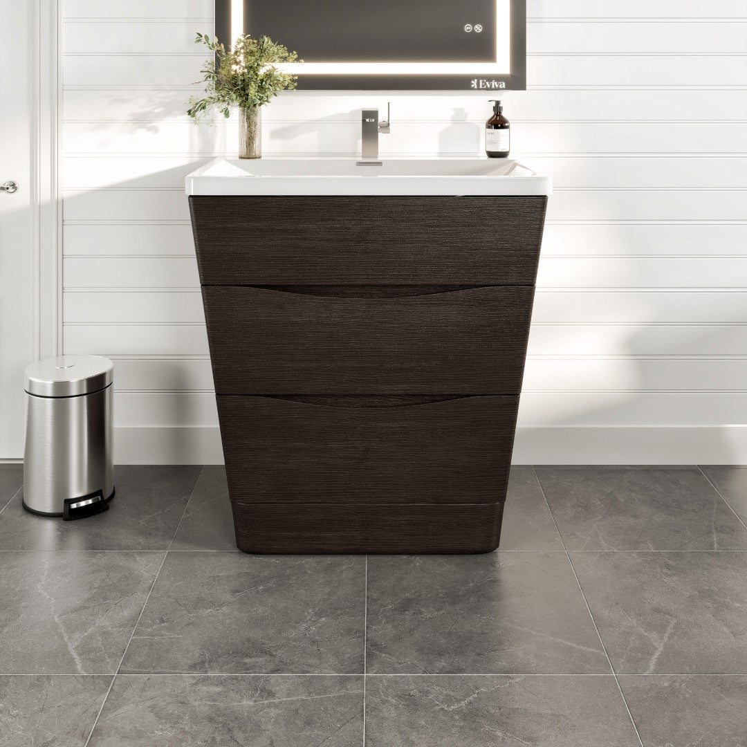 Eviva Victoria Bath Vanity with Acrylic Top and Integrated Sink (25"-32")