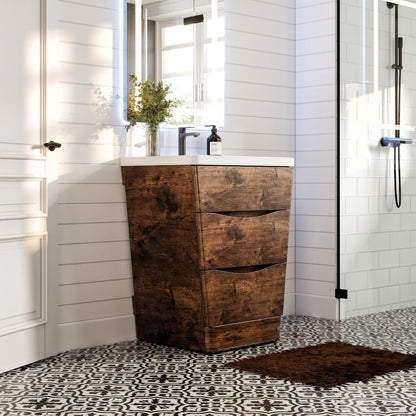 Eviva Victoria Bath Vanity with Acrylic Top and Integrated Sink (25"-32")