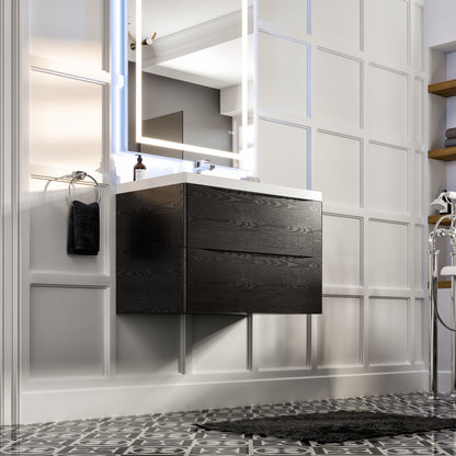 Eviva Smile Bath Vanity with Acrylic Top and Integrated Sink (24"-48")
