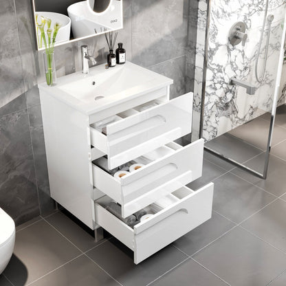 Eviva Joy Bath Vanity with Porcelain Top and Integrated Sink (24"-40")