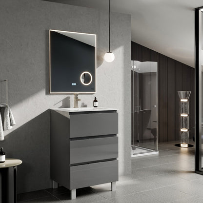 Eviva Illuminate LED Bathroom Mirror – Chrome Aluminum Frame (EVMR550 Series)