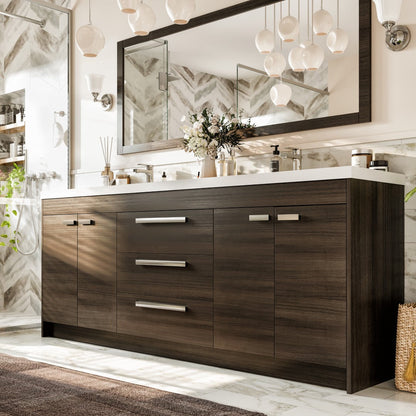 Eviva Lugano Bath Vanity with Acrylic Top and Integrated Sink (24"-84")