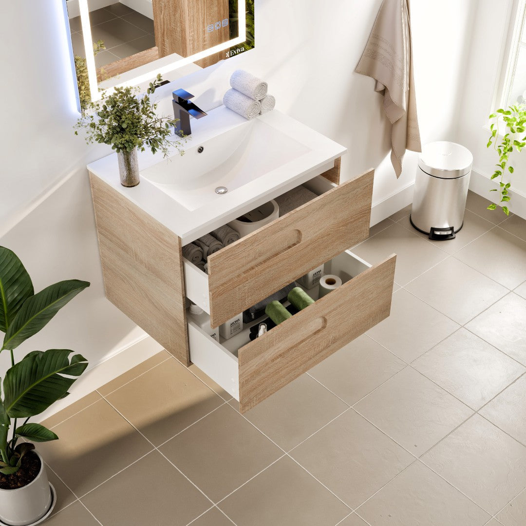 Eviva Joy Bath Vanity with Porcelain Top and Integrated Sink (24"-40")