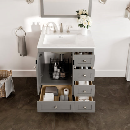 Eviva Acclaim Bath Vanity with Counter Top and Undermount Porcelain Sink (24"-30")