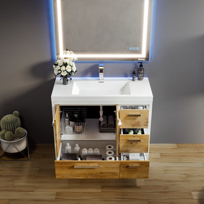Eviva Grace Bath Vanity with Acrylic Top and Integrated Sink (24"-48")