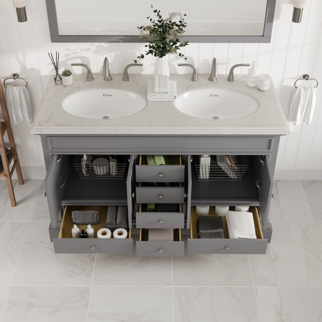 Eviva Elite Stamford Bath Vanity with Counter Top and Undermount Porcelain Sink (24"-72")