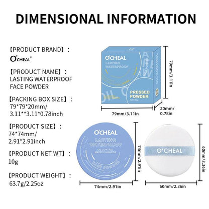 Long-Last Makeup Powder Cake – Oil Control & Flawless Finish!