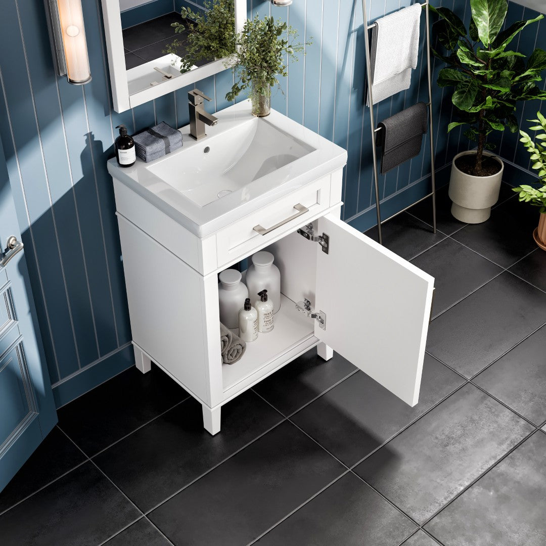 Eviva Garci Bath Vanity with Porcelain Top and Integrated Sink
