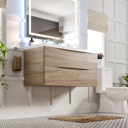 Eviva Smile Bath Vanity with Acrylic Top and Integrated Sink (24"-48")