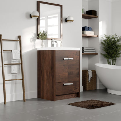 Eviva Lugano Bath Vanity with Acrylic Top and Integrated Sink (24"-84")