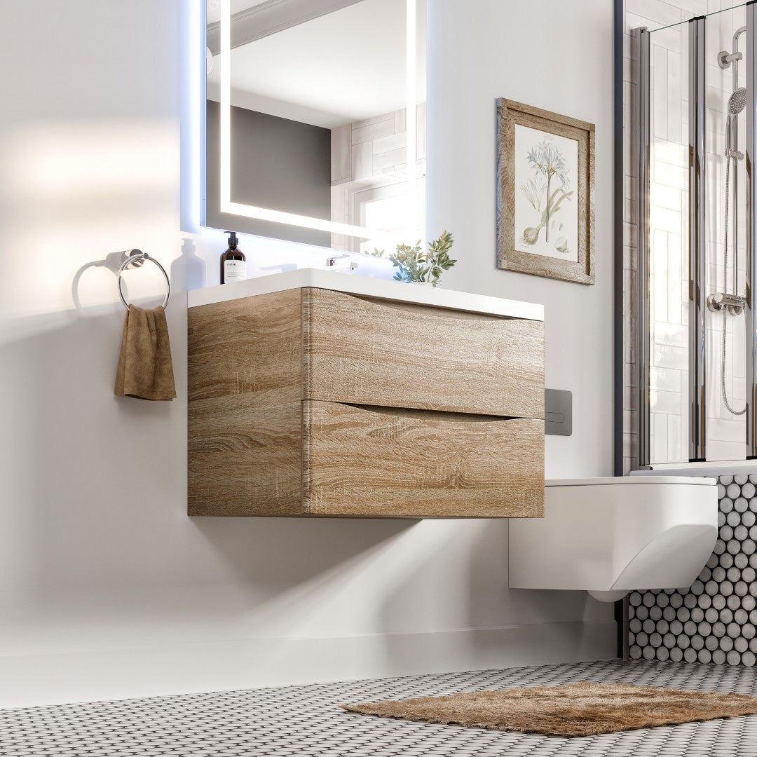 Eviva Smile Bath Vanity with Acrylic Top and Integrated Sink (24"-48")