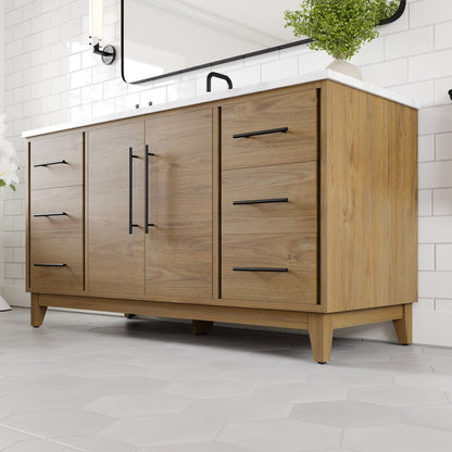 Eviva Graham Bath Vanity with Engineered Stone Top and Integrated Sink (30"-72")